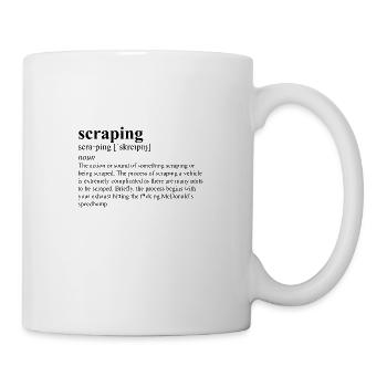scraping definition black - Mug - white - Right
