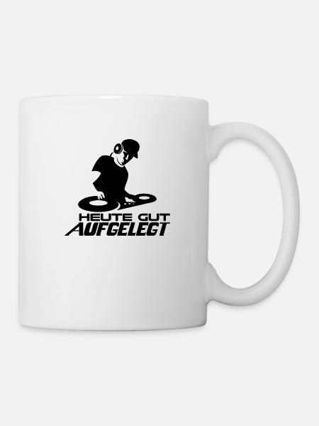 DJ Musik auflegen Club Disco House Techno - Tasse - Weiß