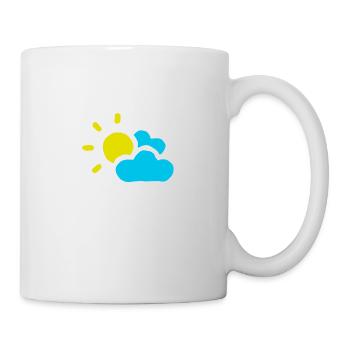 Bewölkt Sonne Wolken Himmel Sommer Frühling - Tasse - Weiß - Rechts