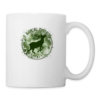 Hirsch - Tasse - Weiß - Rechts