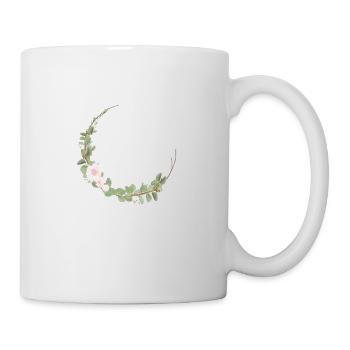 Couronne de Floraler avec fleurs - Mug blanc - blanc - Droite