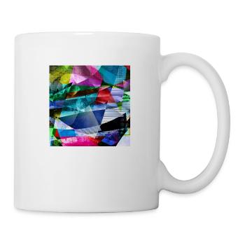 Kaléidoscope polygonal - Mug blanc - blanc - Droite