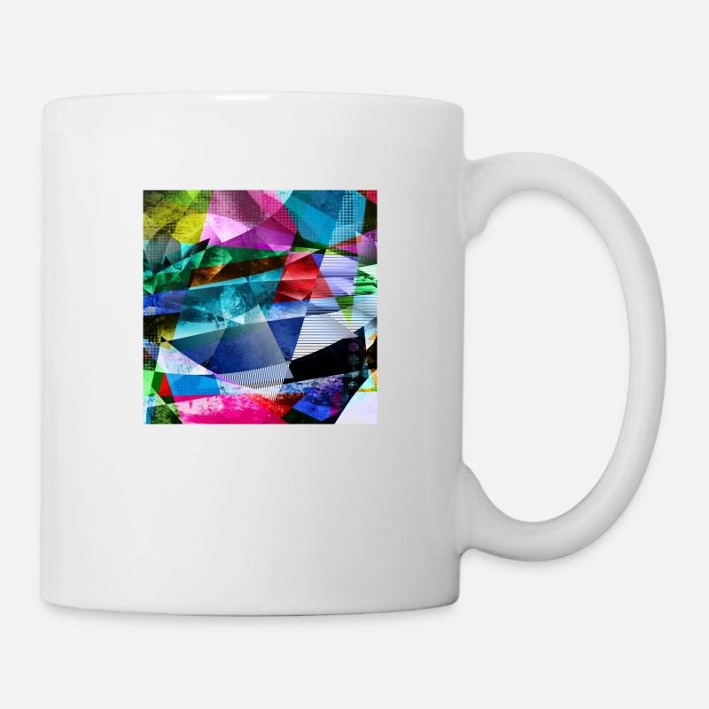 Kaleidoskop polygonal - Tasse - Weiß