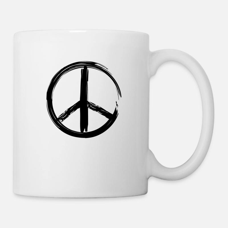 Peace - Tasse - Weiß