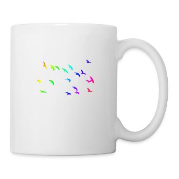 Vogelschwarm - Tasse - Weiß - Rechts