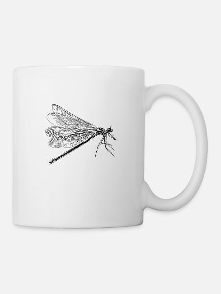 Vintage Libelle - Tasse - Weiß
