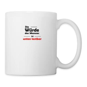 Lustiger Spruch Männer Penis - Tasse - Weiß - Rechts