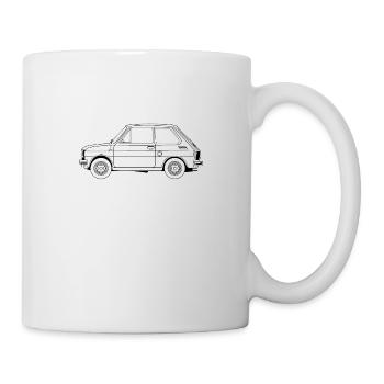 Polski samochud Maluch FIAT126P, Poland PRL fiacik - Mug - white - Right