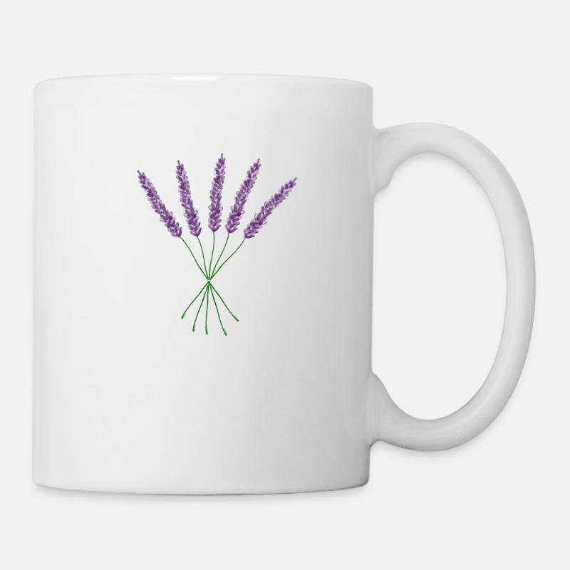 Lavender branch Provence Nature Violet - Mug - white