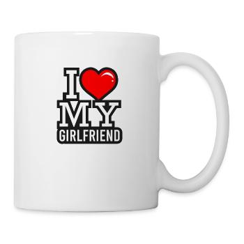 Paare I love my Girlfriend Partnerlook Geschenk - Tasse - Weiß - Rechts