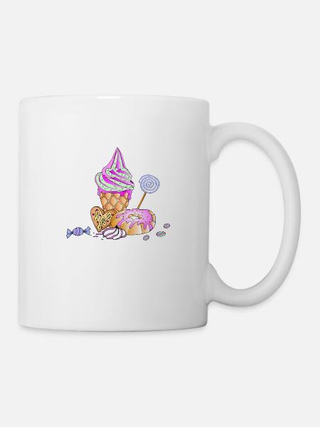 Ice cream sundae candy confectionery sugar candy - Mug - white