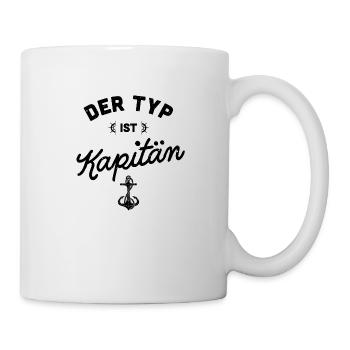 Kapitän Bootsführerschein Segelschein Geschenk - Tasse - Weiß - Rechts
