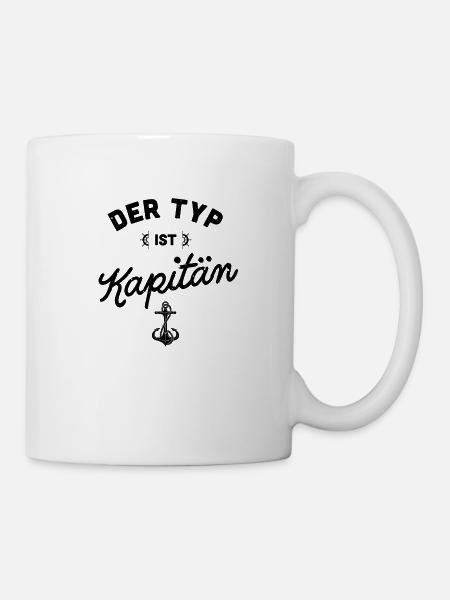 Kapitän Bootsführerschein Segelschein Geschenk - Tasse - Weiß