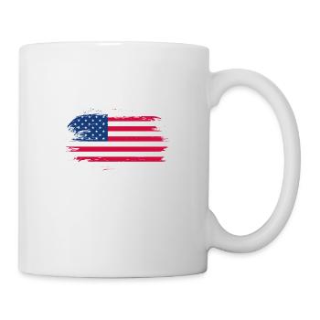 Etats-Unis Drapeau Idée de cadeau - Mug blanc - blanc - Droite