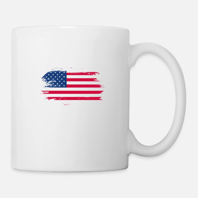 USA Flagge Geschenkidee - Tasse - Weiß