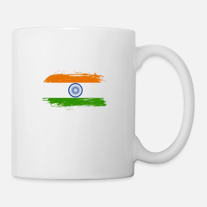 Indien Flagge Geschenk - Tasse - Weiß