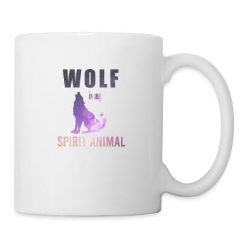 Spiritual Animals Wolf is my spirit Animal Gift - Mug - white - Right