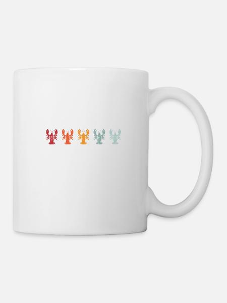 Lobster crab sea cancer gift animal cook retro - Mug - white