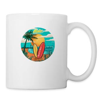 Aloha - Haiwai surf beach - Mug - white - Right
