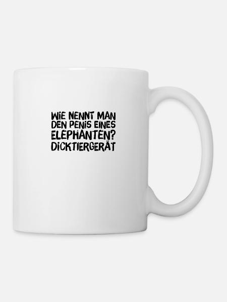 Elephantenpenis - Tasse - Weiß