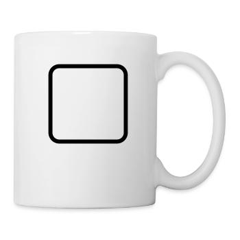 Carré avec coins arrondis Modèle pour l’édition - Mug blanc - blanc - Droite
