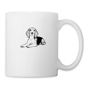 Croquis de Beagle - Mug blanc - blanc - Droite