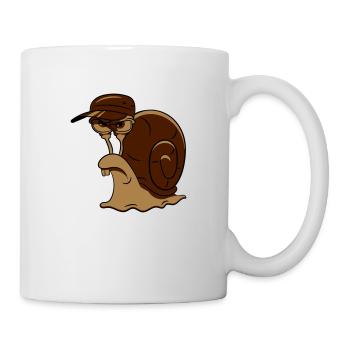 Snail funny evil - Mug - white - Right