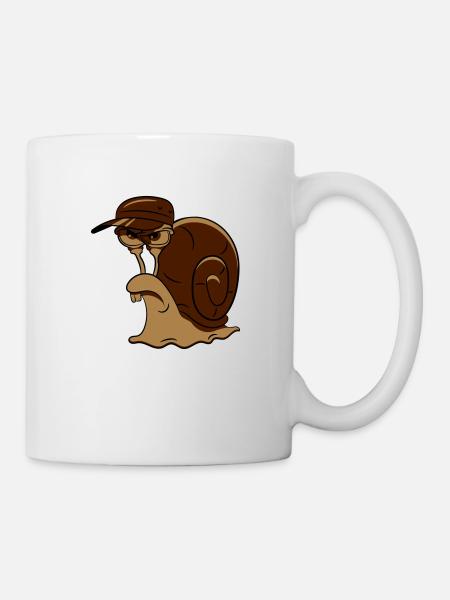 Snail funny evil - Mug - white
