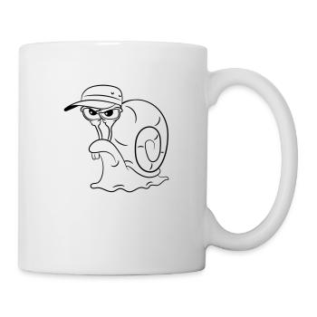 Snail funny evil - Mug - white - Right