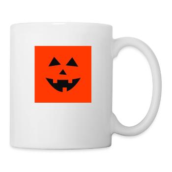 Halloween mask pattern pumpkin face - Mug - white - Right