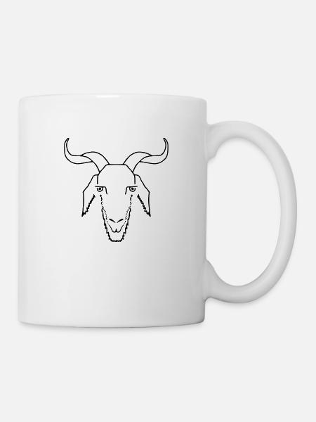 Ziegenportrait -1 - Tasse - Weiß