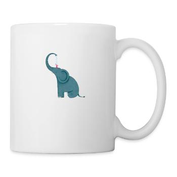 Amitié éléphant et souris - Mug blanc - blanc - Droite