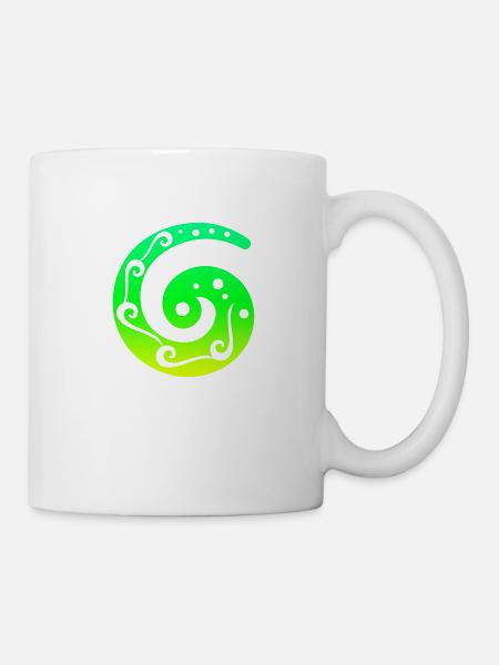 Maori Koru Art Polynesien Tribal Tattoo Geschenk - Tasse - Weiß