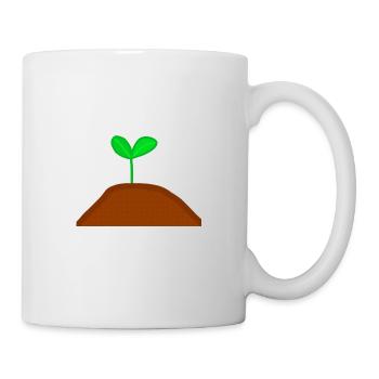 Kleine Pflanze Natur wachsende Pflanze - Tasse - Weiß - Rechts