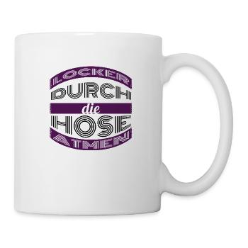 Locker durch die Hose atmen - Tasse - Weiß - Rechts