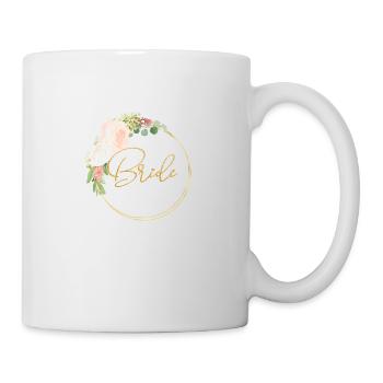 Team Bride flower wreath customizable 1 - Mug - white - Right