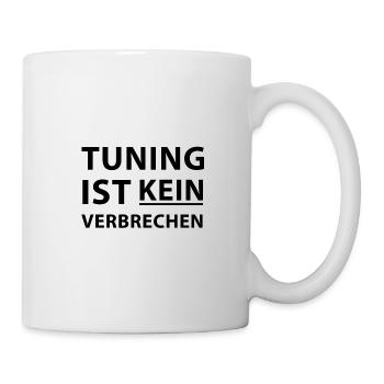 Tuning ist kein Verbrechen Tuning Geschenk - Tasse - Weiß - Rechts