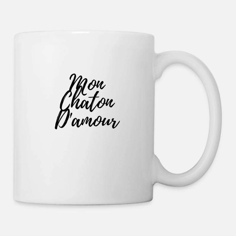 MON CHATON D'AMOUR - Mug blanc - blanc