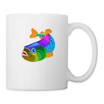 Poisson / poisson - Mug blanc - blanc - Droite