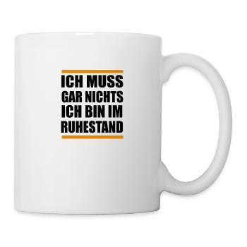 Lustig Rente Rentner Ruhestand - Tasse - Weiß - Rechts