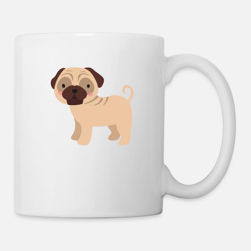 Mops - Tasse - Weiß
