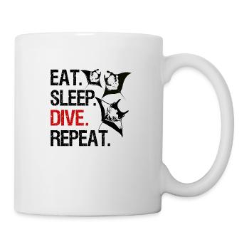 Eat Sleep Dive Repeat - Manta Swarm - Mug - white - Right