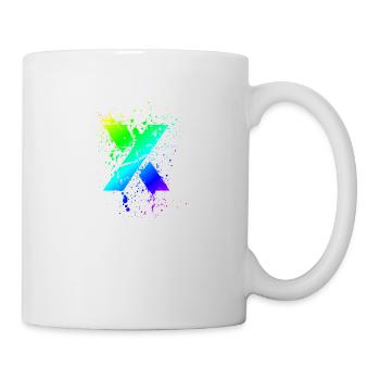 Colorful X | Symbol | Gifts | color gradient - Mug - white - Right
