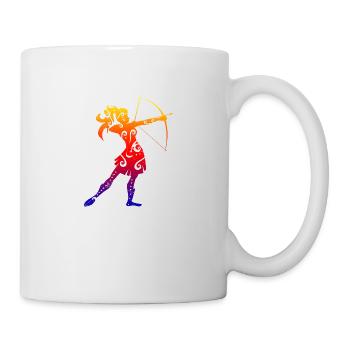 Idée cadeau drôle de fille de tir à l'arc maori - Mug blanc - blanc - Droite