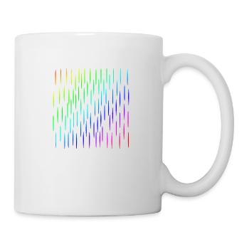 Bunte Streifen | Muster | Formen | Symbol - Tasse - Weiß - Rechts