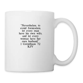 1 Corinthians 7:2 KJV - Mug - white - Right