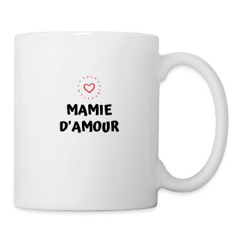 t-shirt mamie d'amour cadeau noel - Mug blanc - blanc - Droite