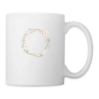 Fleurs géométriques personnalisables - Mug blanc - blanc - Droite