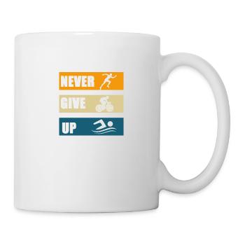 Never give up - Mug - white - Right