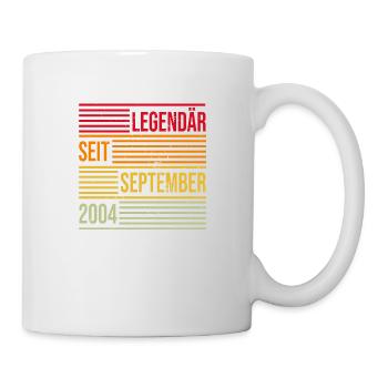 Legendär seit September 2004 16. Geburtstag retro - Tasse - Weiß - Rechts